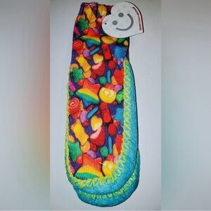 Little MissMatched Soft Bottom S/M Colorful Candy Print Kids Slippers | NWT | HP